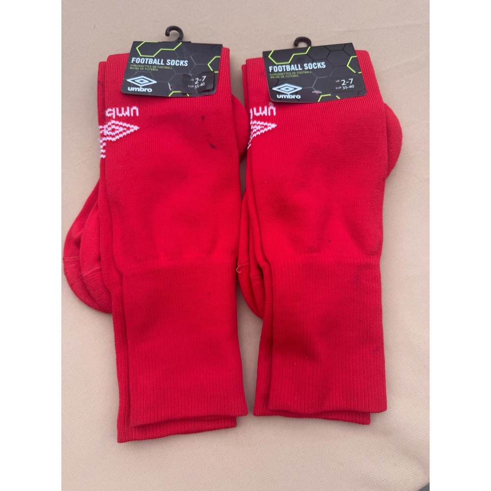 Umbro Football Socks Red Vermillion Soccer Athletic Knee High UUB564508U L 14/16
